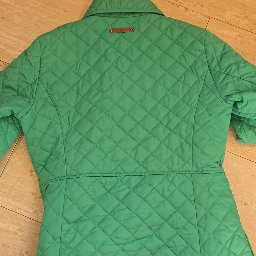 New Lauren Ralph Lauren Sunset Green Quilted Jacket - Picture 10 of 15